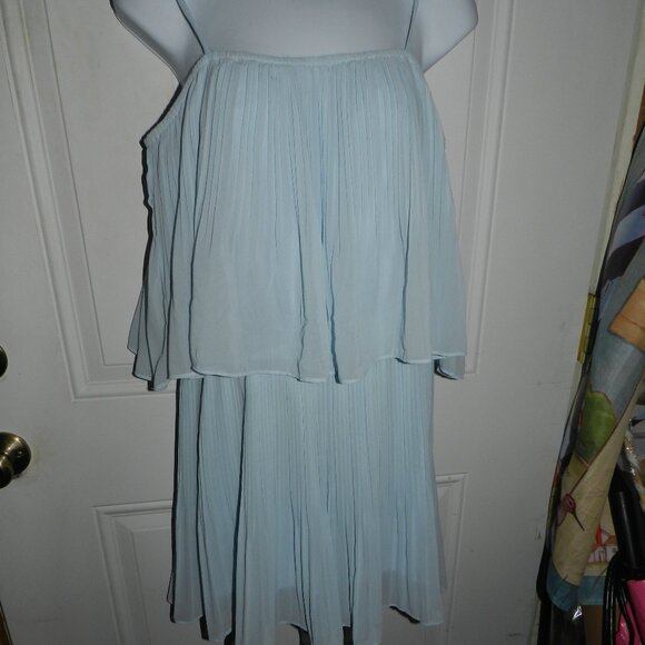 EXLURA Romper Dress Spaghetti Strap Chiffon Sky Blue XL🆕FAST⌚📦🏃🏻💨⚡🚚 - Picture 9 of 16